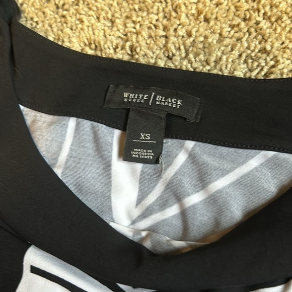 WHBM black & white 3/4 sleeve dress. Sz XS. Cute dress! - Picture 4 of 6